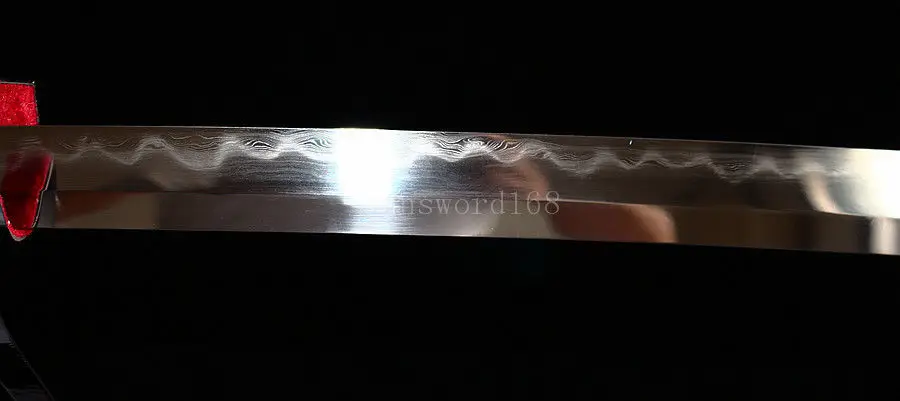 Ручной Работы Сложенный Дамасская сталь глина закаленный нож японский самурай