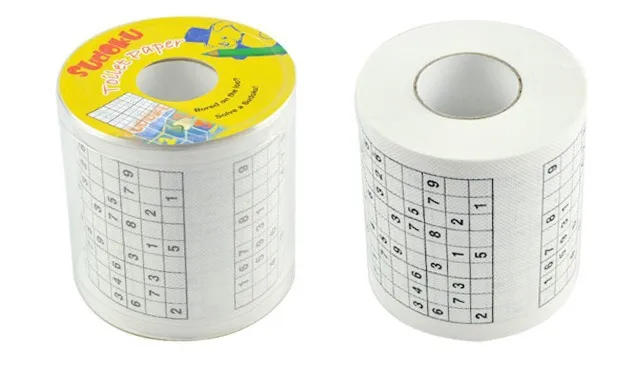 1 рулон древесной целлюлозы Материал Новинка Забавный номер Sudoku печатных WC для ванной смешной туалетной бумаги ткани принадлежности для ванной комнаты