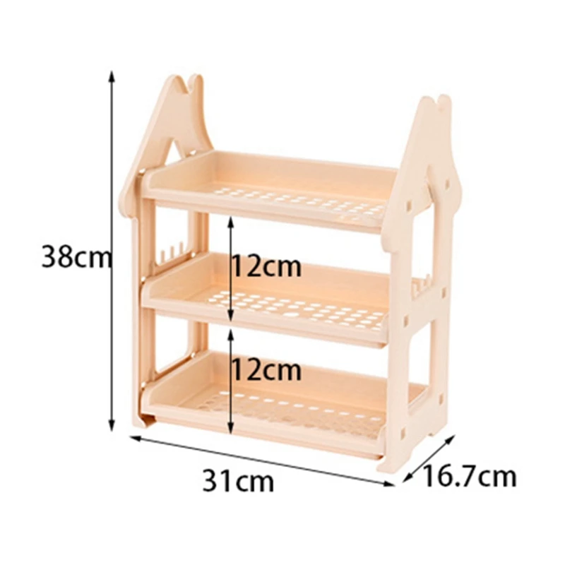 1 шт. трехслойный кухонный стеллаж для хранения пластмассовый держатель для ванной комнаты