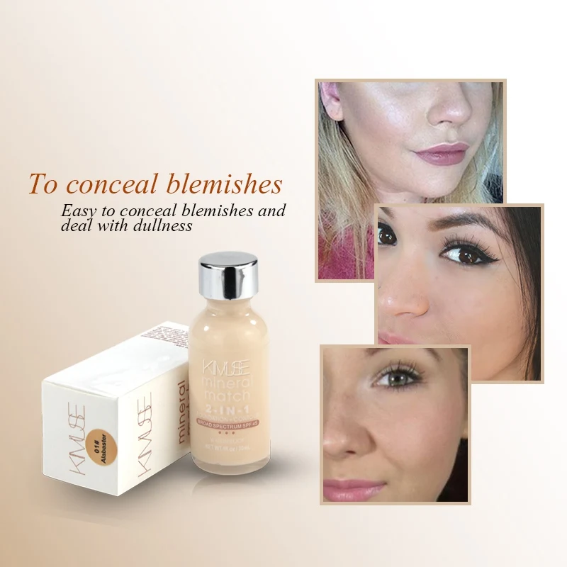 

Mineral Foundation Liquid Foundation Concealer Face Makeup Matte Full Coverage Waterproof Long Lasting Foundation