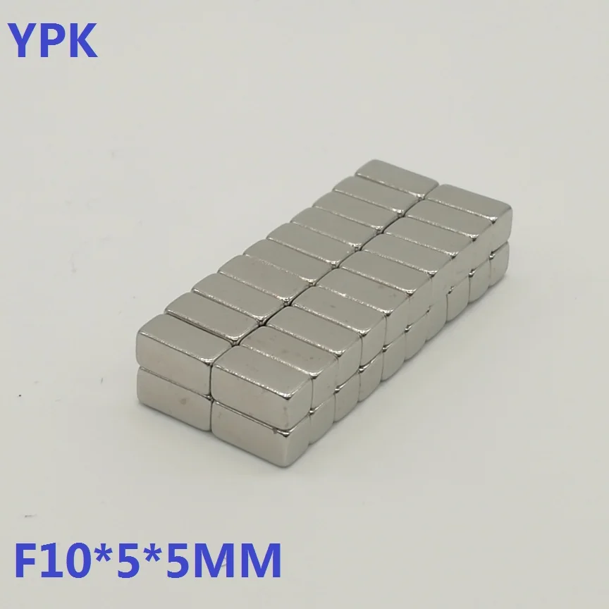 50 шт./лот N35 прямоугольные магниты f 10x5x5 мм супер сильный неодимовый магнит 10*5*5 мм NdFeB магнит 10 мм x 5 мм x 5 мм