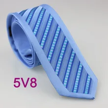 YIBEI Coachella Ties небесно-голубой галстук узкая кайма Диагональная полоса шеи Узкие галстуки из микрофибры 6 см галстук тонкий Gravatas Masculinas