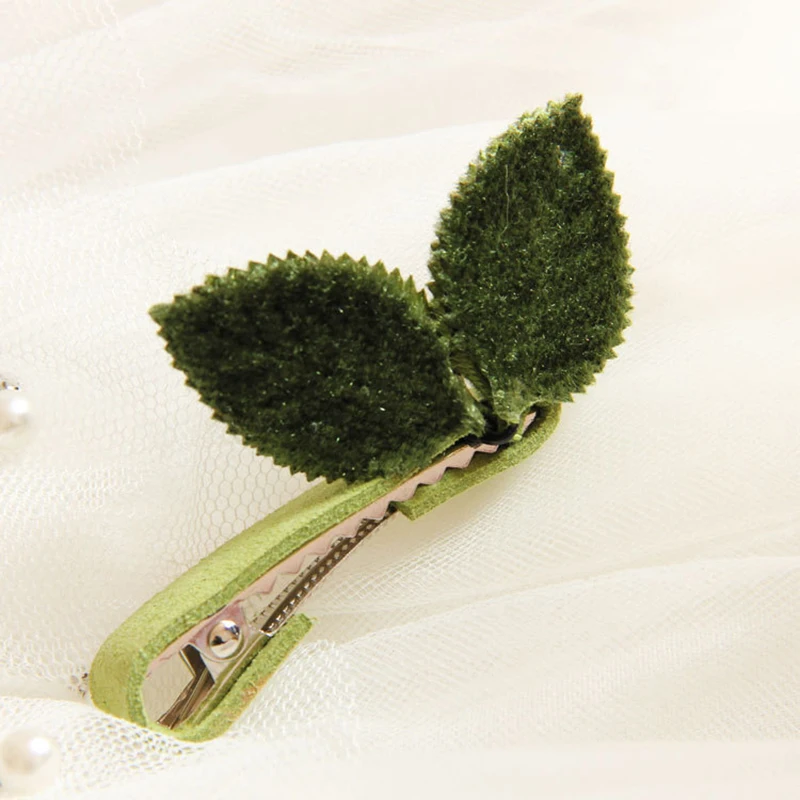 

Green Christmas Leaves Kids Hair Clips Children Headwear Girls Hair Accessories Baby Hairpins Princess Barrette headband