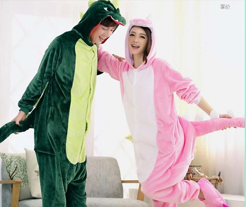 Недорогие пижамы для пары Aimal rilakkuma, фланелевые пижамы унисекс с животными для влюбленных пар, цельнокроеное ночное белье с героями мультфильмов kuguurumi