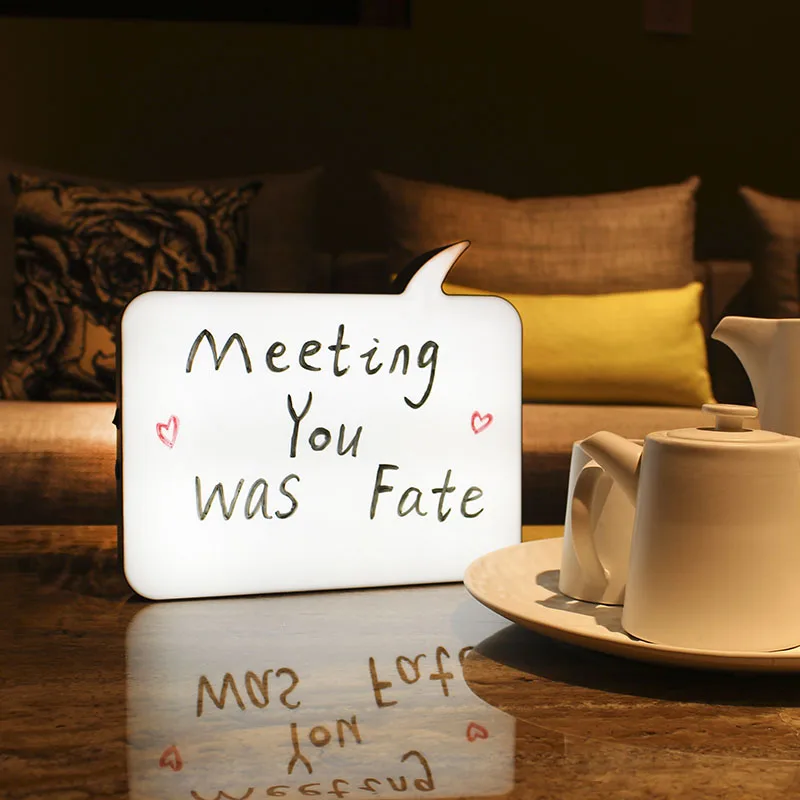 

New DIY A4 Light Box Tail Led Lovely Tail Shape Handwriting Board A4 Pad Table With 3x three color Pen Holiday Gift ZQ-CY1032