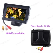 Hot Sale 4.3 Inch 480×234 Color TFT LCD Parking Car Rear View Monitor Car Reverse Backup Monitor Reverse Camera DVD