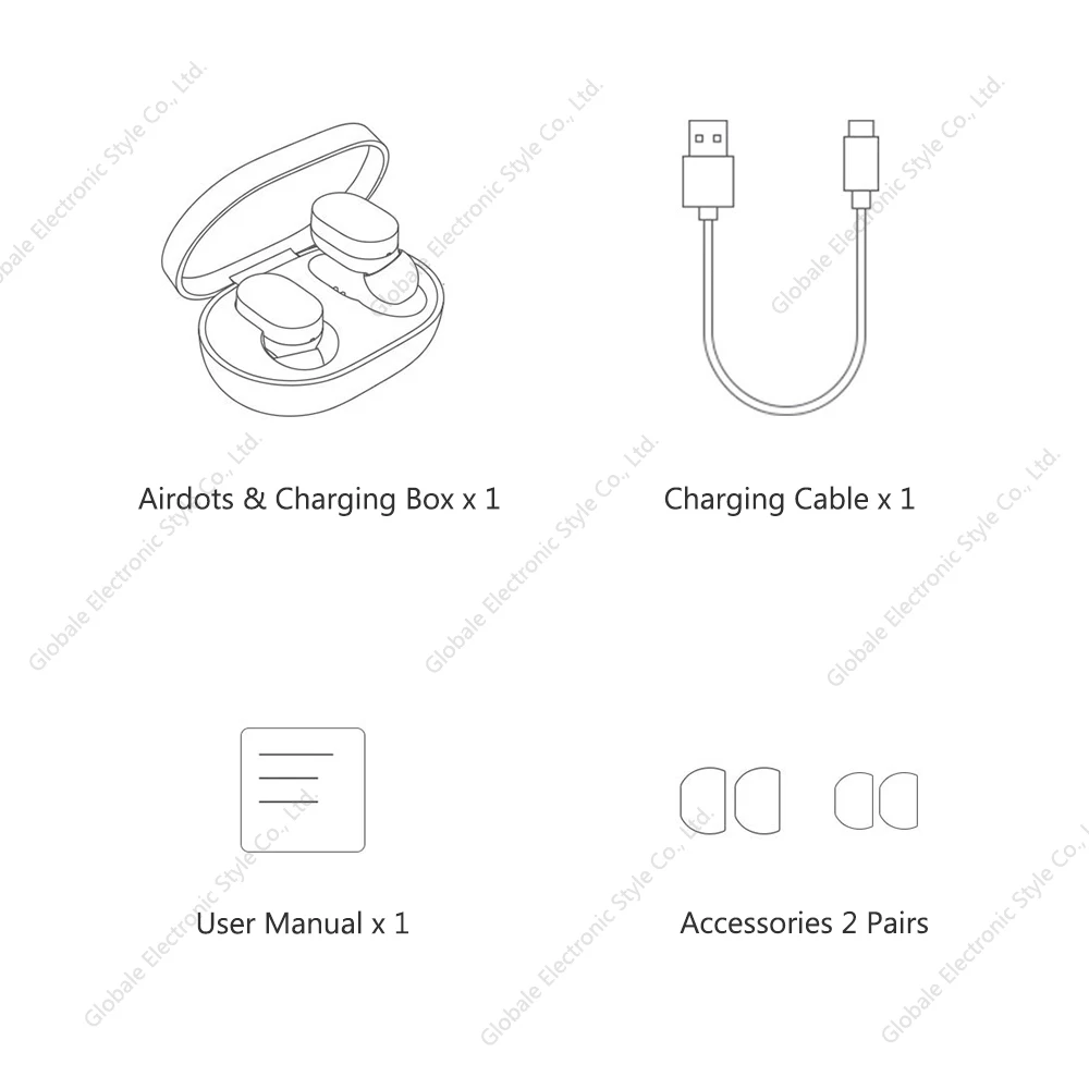 Xiaomi mi AirDots TWS беспроводные Bluetooth наушники вкладыши с c и зарядной док станцией