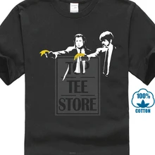 2017 New Arrivals Men's Hipster Banksy Style / Pulp Fiction 3D Print Men's Tee Shirts High Quality Short Sleeve Tee