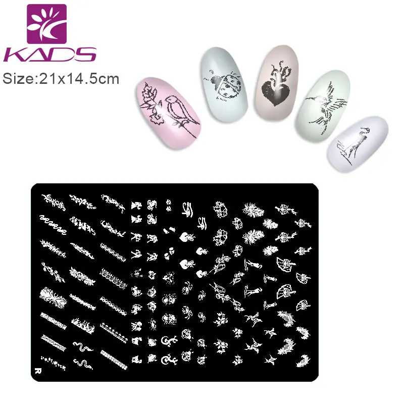 

KADS 1Pcs Animals &Plants Nail Art Templates Marshmallow Konad Stamping Nail Art Stamps For Nails Stamping Template
