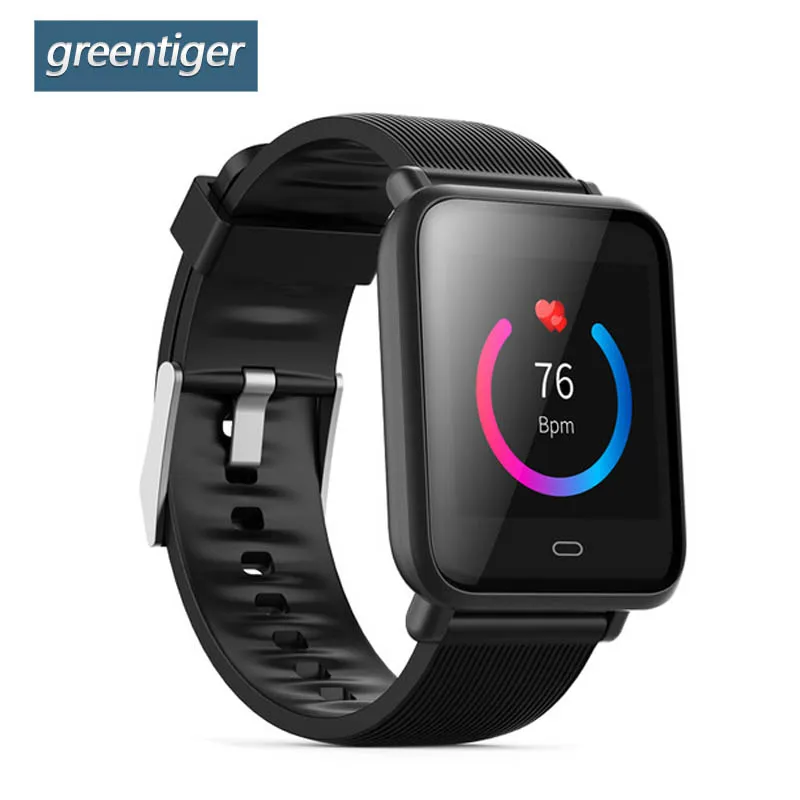 

Greentiger Q9 Smart Watch men Heart Rate Blood Pressure Color Screen Smartwatch Fitness Tracker Smart Bracelet Android IOS