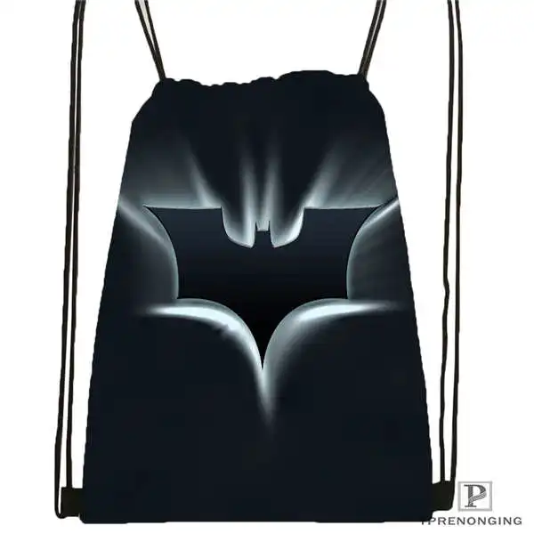 Custom batman simbolo Drawstring Backpack Bag Cute Daypack Kids Satchel Black Back 31x40cm 2018612 02 12