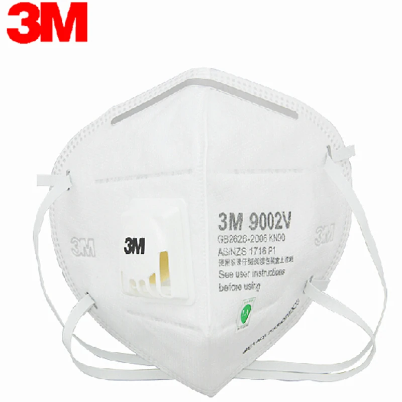 

3M 9002V Dust Masks 25pcs/box PM2.5 KN90 Headband Breathable Cool Flow Safety Folded Mask Dust Mask Worker Protection H0000