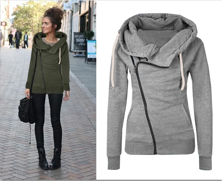  2019 Special Offer Panda Moletom New Women Sweatshirts Solid Color Hooded Jacket Sleeve Women's Hoo