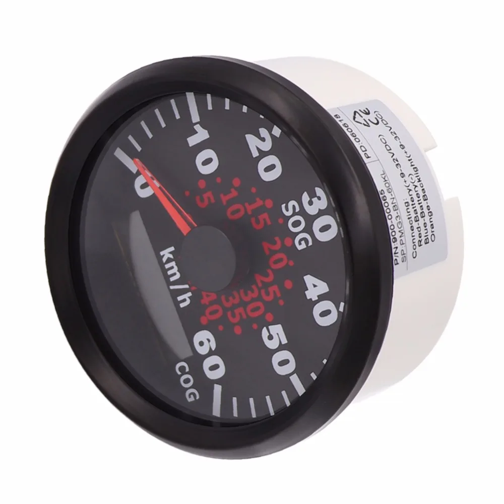 85 mm Marine Boat GPS Speedometer Meter 60 km/h 120Km/h Speed Gauge With Backlight For Motorcycle Auto Truck Boat 9~32V