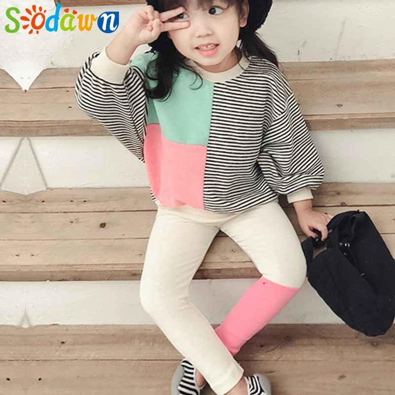 2Pcs Autumn Baby Girl Clothes Girl Clothing Set Cute Long Sleeve Top+Pants Suit Kids Clothes For Girl Splice Children Clothes