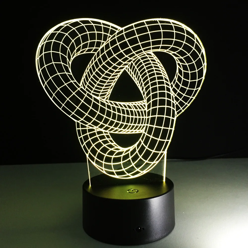 Artistic Abstraction Loop Knot Modern 3D USB Night Light 1