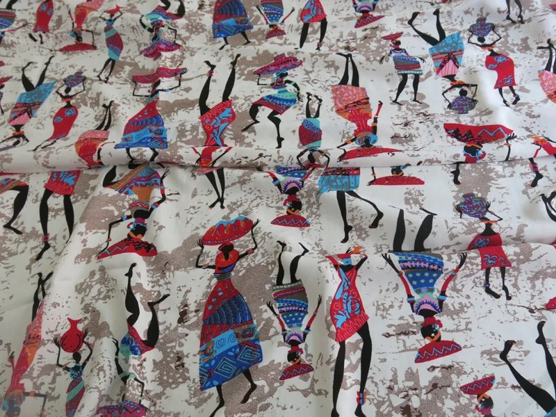 

Ethnic African Women Print Cloth Soft Viscose Tissu Meter
