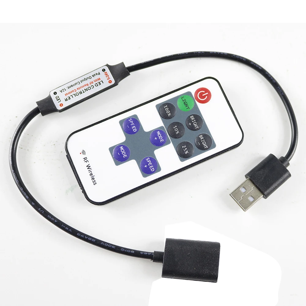 5V USB Controller 11Keys RF Wireless Remote Controller Led Dimmer For