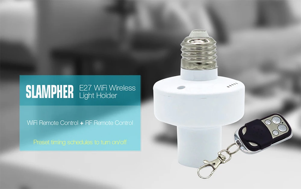 Sonoff Slampher E27 WiFi светильник-держатель RF 433 МГц беспроводной Wifi переключатель умный дом для Alexa Google Home приложение дистанционное управление