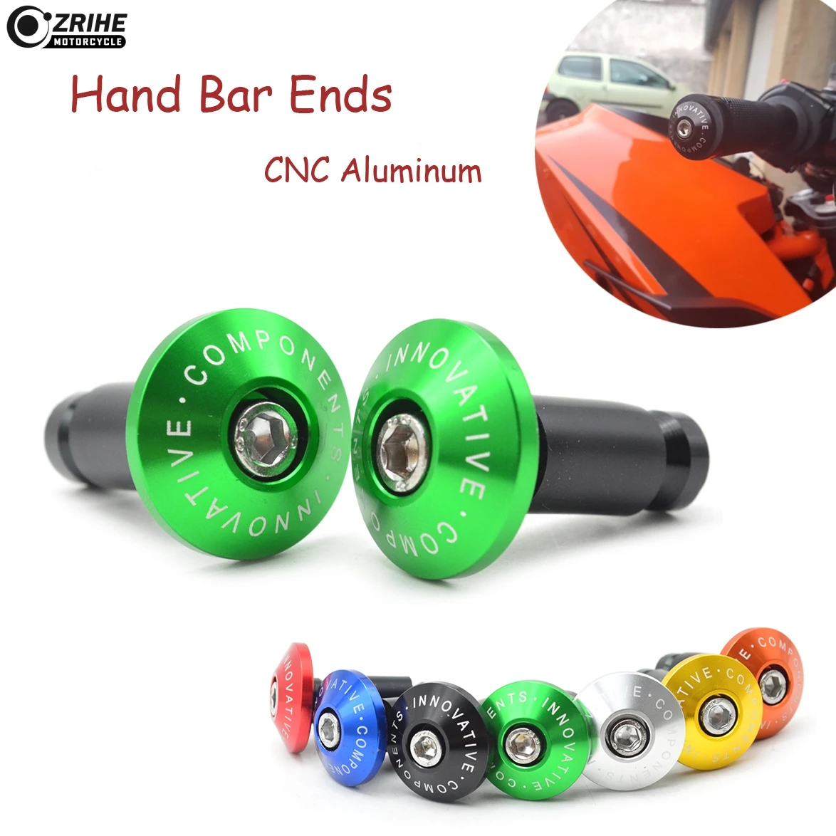 Motorcycle Handlebar Grips Ends Handle Hand Bar Ends Handlebar Caps For