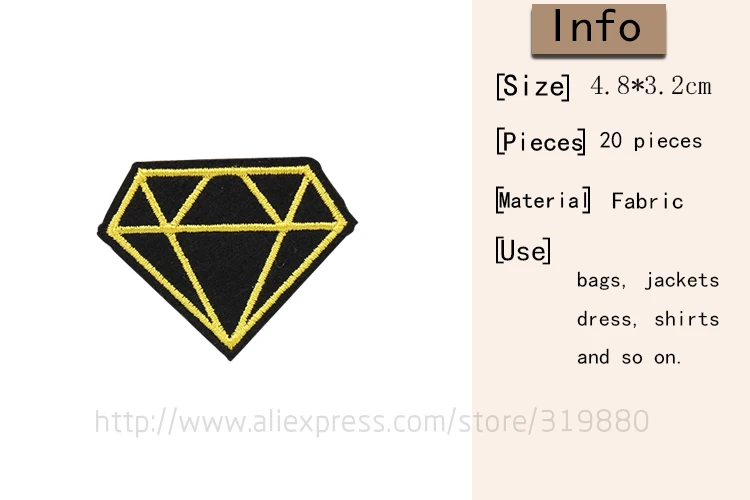 Tianxinyue 20 шт./лот черные бриллианты вышитые патчи утюг на патч мотив пришить гладить на аппликация DIY аксессуар