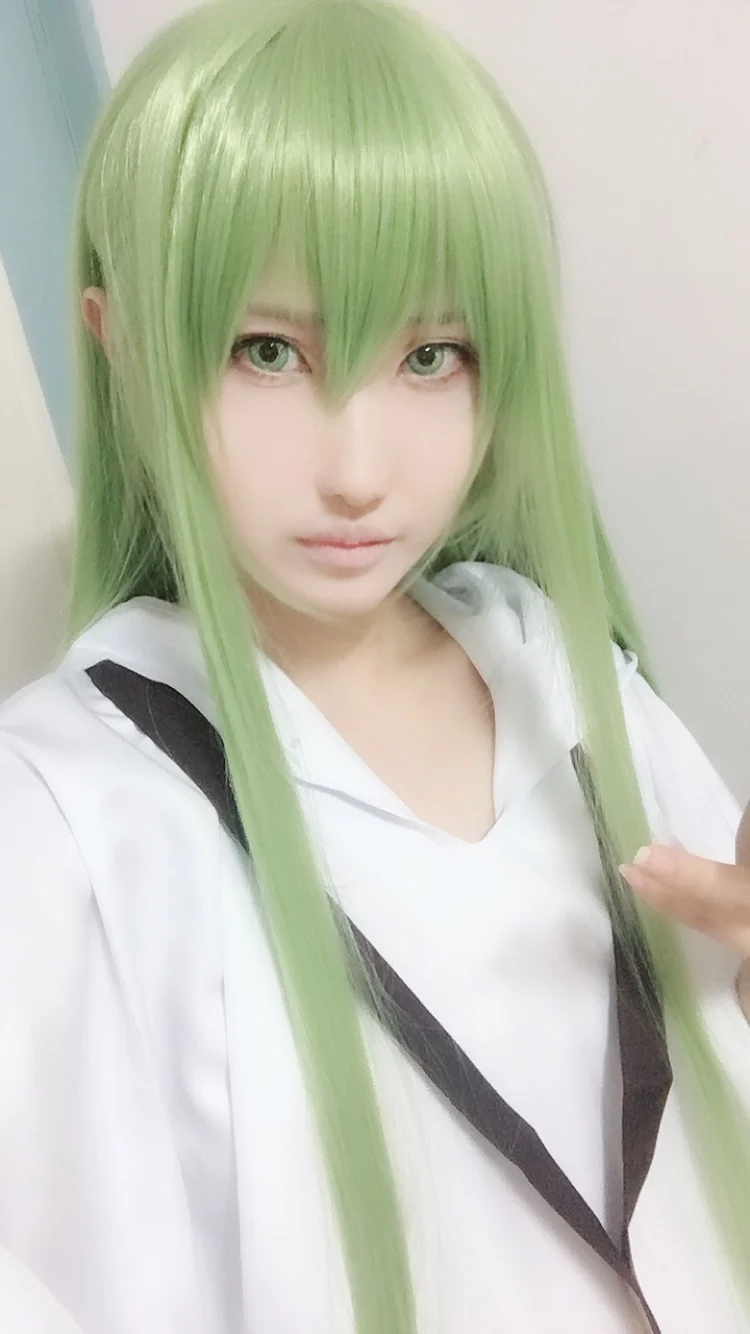 Fate/Grand Order Cosplay Lancer Enkidu 100 см Зеленые Длинные Синтетические волосы парики для