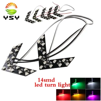 

Car Mirror Arrow Light 14 SMD LED Arrow Panel For Car Rear View Mirror Indicator Turn Signal Light Car LED Rearview Mirror Light