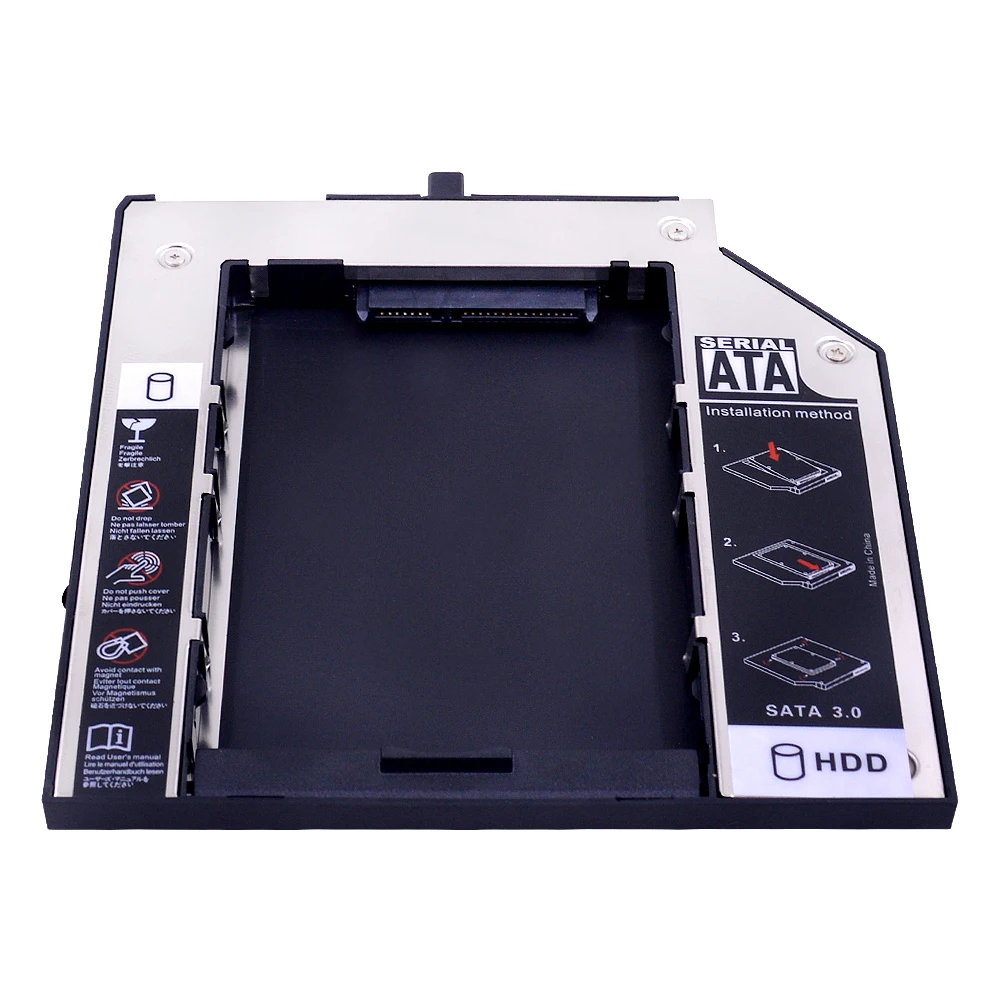 CHIPAL 2nd HDD Caddy 9,5 мм SATA 3,0 для 2," размер 2T корпус SSD, HDD для lenovo ThinkPad T400 T400s T500 W500 T410 T410s DVD/CD-ROM