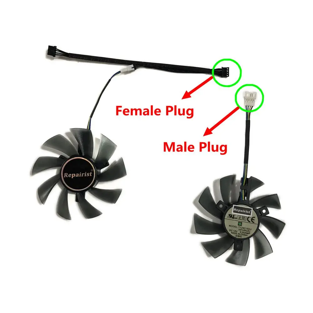 82-85 мм T129215SU охладитель GPU альтернативный охлаждающий вентилятор для GIGABYTE RX580 480 570 470 GTX1070 1060 1050 Графика охлаждение для видеокарты плата