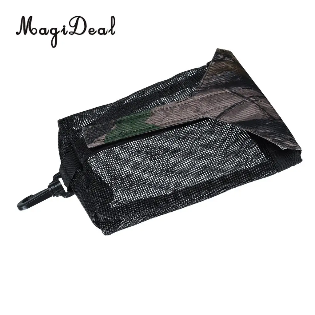 MagiDeal Strong 1Pc Nylon Scuba Diving Dive Weight Pocket Accessory Mesh Pouch Bag With Clip for Camera Drift Hook Equipment Acc
