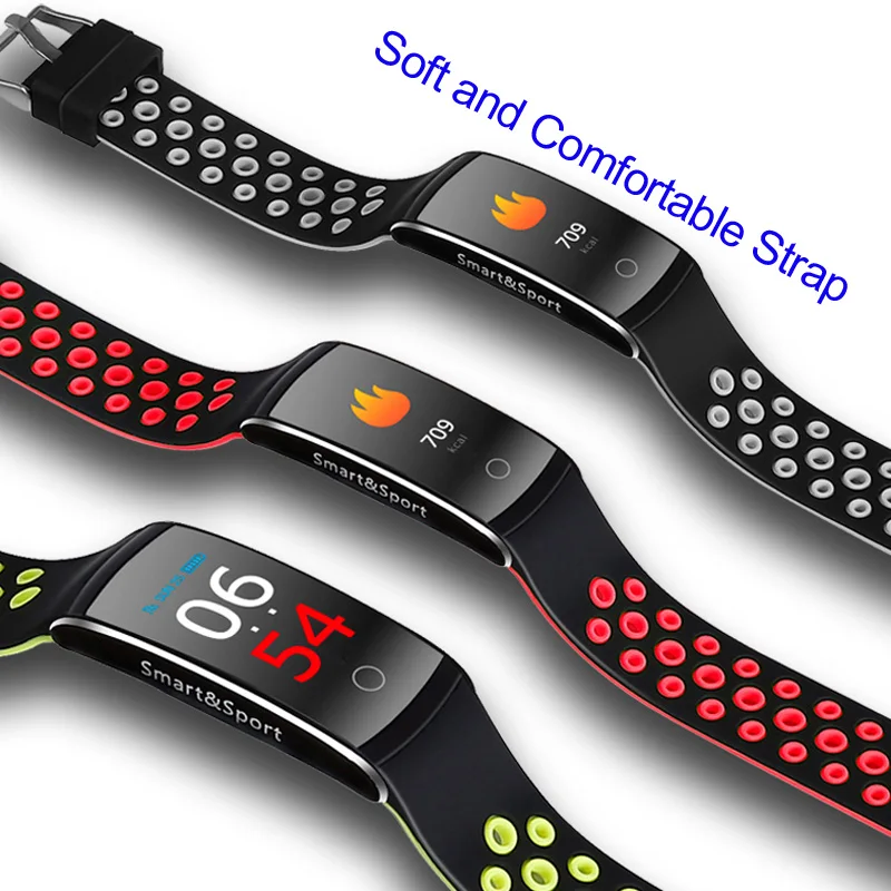 Smart Bracelet Q8S Heart Rate Smart Band Sleep Monitor Fitness Tracker Blood Pressure Watch Waterproof Color Screen Sports Band