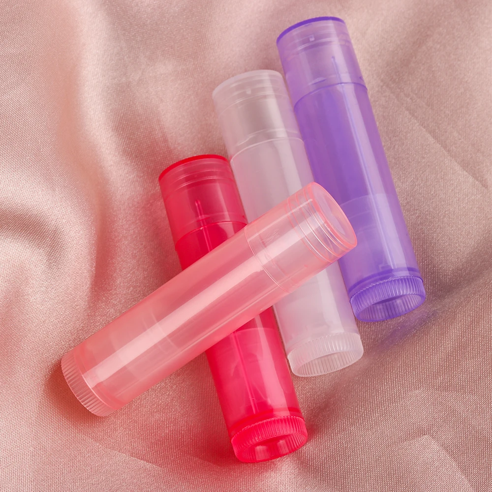 10 PC Plastic Empty Cosmetic Containers Lip Balm Container Glue Stick Clear Travel Bottles Lipstick Tube DIY Lip Balm Container