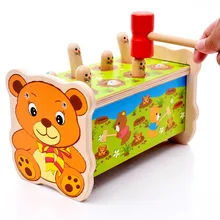 2017 New Wooden Jenga Game hit Hamster toys Resin Miniature ho scale Children kids Toy Whac-A-Mole Christmas gifts