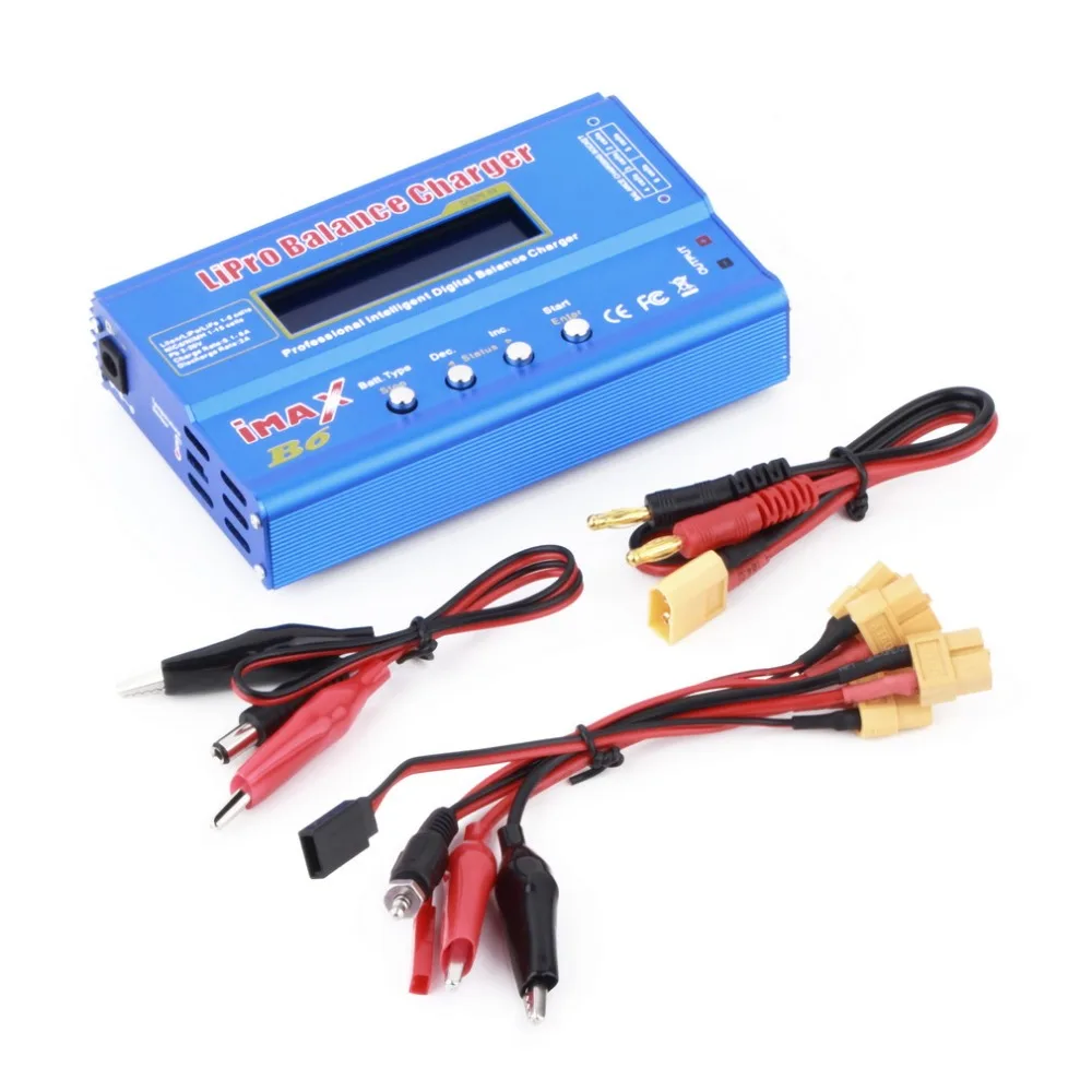 

Professional 80W Multifunctional 1-6 Cells XT60 LiPo Battery Original Digital Balance Charger Discharger