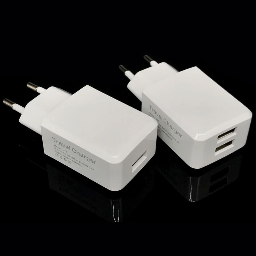 Мобильное зарядное устройство USB адаптер для iPhone 5V 2.4A Универсальное портативное