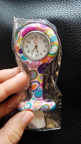 Арабские цифры Круглый циферблат Силиконовые Медсестры Брошь Туника кармашек для часов часы с зажимом