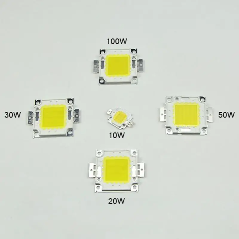 Высокомощный светодиодный SMD COB ламповый чип 10 Вт 20 Вт 30 Вт 40 Вт 50 Вт белый теплый белый светильник