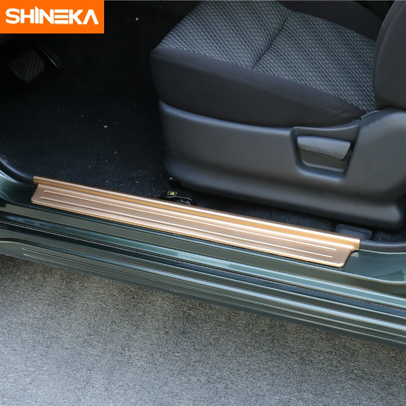 SHINEKA пластины из нержавеющей стали для порога Входная Защитная крышка отделочные