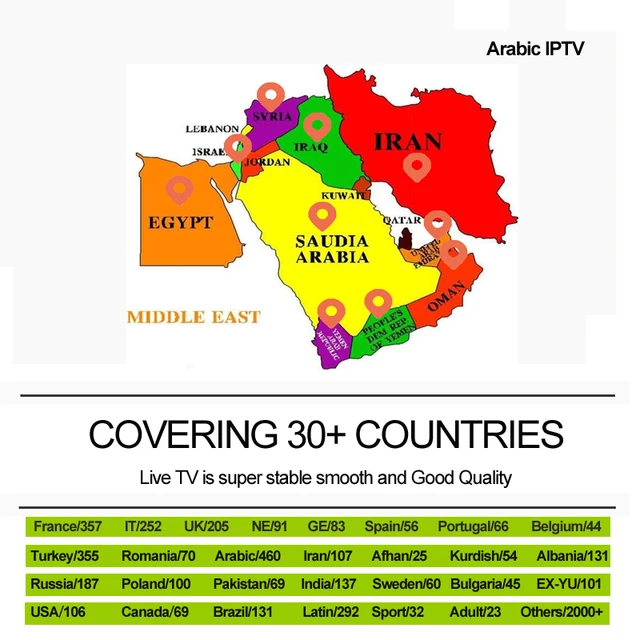 Iptv Turkish Middle East Arabic Asian 1 3 6 12 Month Iptv Turkish Middle East Arabic Asian 1 3 6 12 Month Subscription Support M3u Enigma2 Code For Htv Mag250 Mag 256 Box In Set Top Bo From