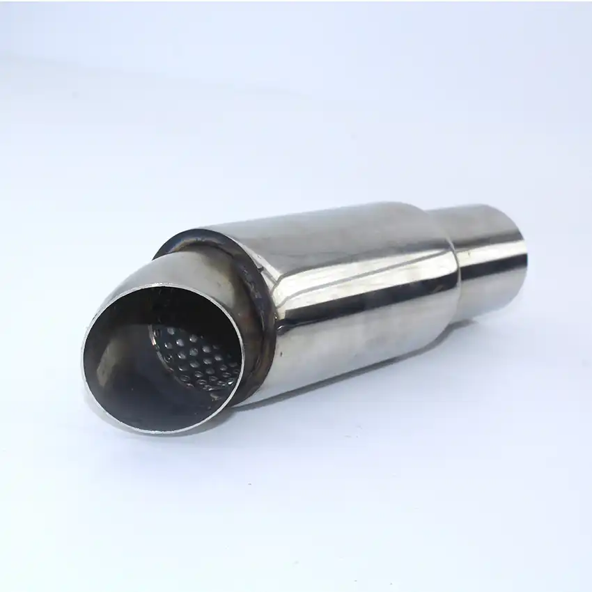 Turbo Fischio Silenziatore Di Scarico Per Auto Tubo In Lega Di Alluminio Suono Terminale Di Scarico Valvola Di Scarico Simulatore Universale Per Auto Modificato Silver L