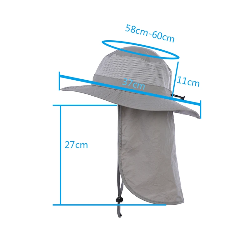 Рыбак открытый кепки широкими полями Anti UV Зонт дышащая быстросохнущая уха средства ухода за кожей Шеи Крышка лоскут шляпа Открытый