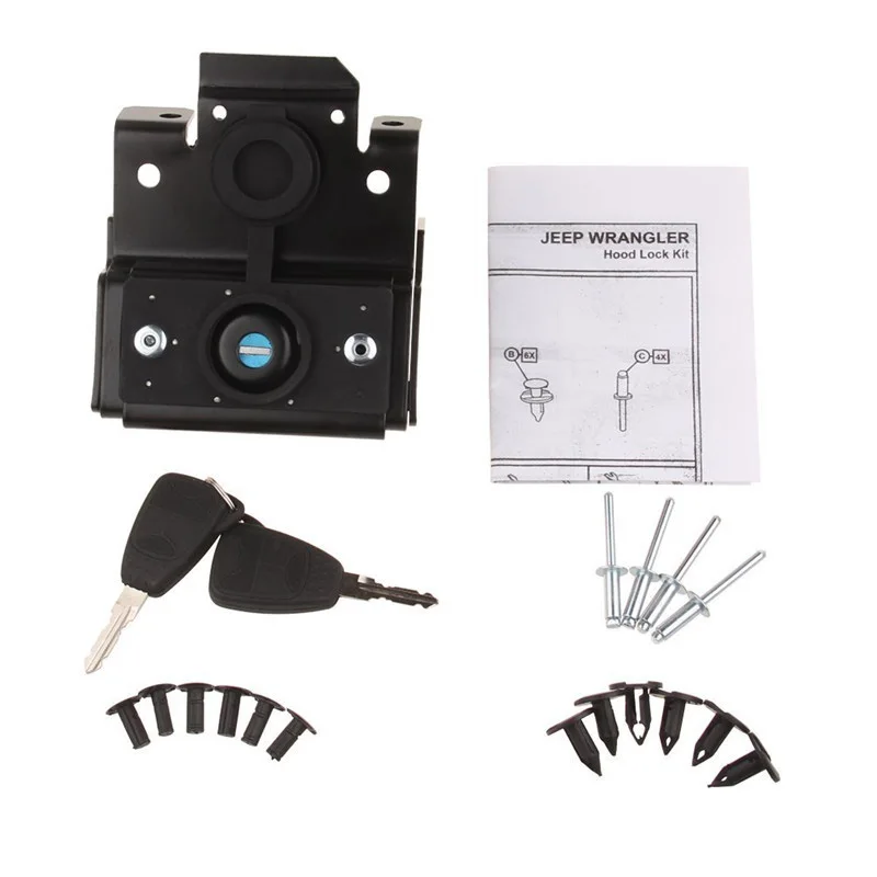 Auto Accessories Anti Theft System Car Style Hood Lock Kit Assembly For