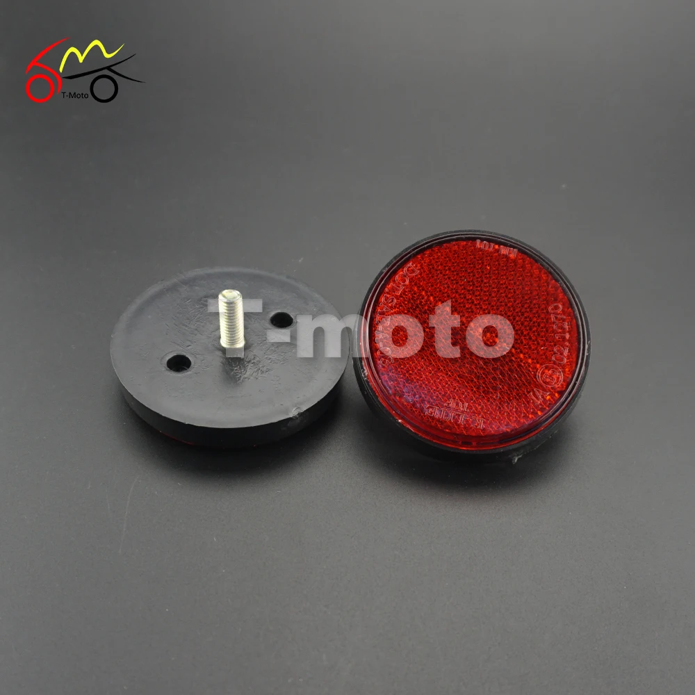 

2pcs Round Red Reflectors Tail Brake Light for Motorcycle ATV Scooter Truck And Dirt Bike Sticker