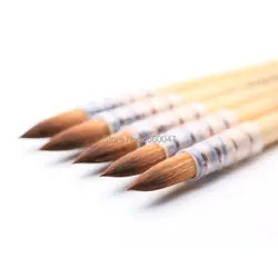 15RT #4 Книги по искусству Краски Кисточки тонкой taklon волосы короткие деревянной ручкой высокое качество акварель и акриловые Кисточки