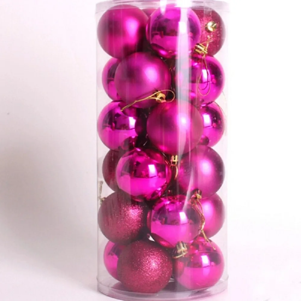 24 шт./упак. Рождественские шары украшения шарики для рождественских елок украшения для Рождественская елка свадебные украшения, 40 мм