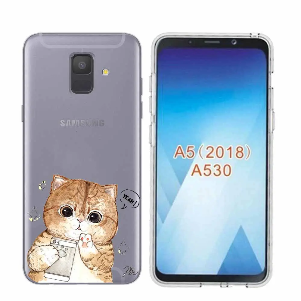 Arvin Paniting Case FOR Samsung A5 Adorable Animals Case FOR Samsung A6 Plus 2018 Smart Back Protective Phone Cover FOR A3 A7 A8 (18)