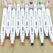 TOUCHFIVE индивидуальные цвета TouchFive Маркеры Ручка двуглавый спиртовый мягкий и широкий наконечник для анимация дизайн Манга