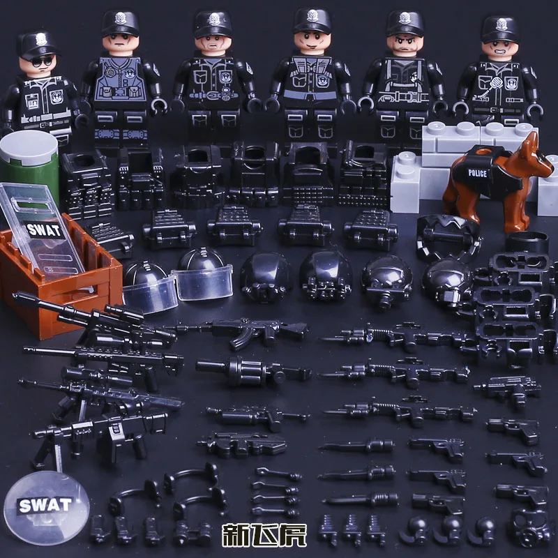 Военная серия строительный игрушечный конструктор для детей городской спецназ полицейское оружие обойма армия WW2 Совместимо с игрушечное оружие - Цвет: 31