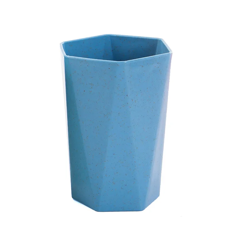 XUNZHE новая Экологичная пшеничная соломенная ромбовидная чаша для зубных щеток портативная чашка для зубных щеток пары водные Чаши Товары для дома, ванной - Цвет: Blue