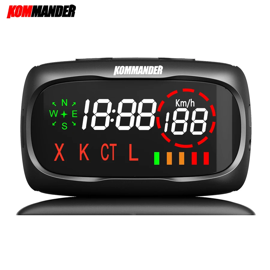Kommander автомобильный радар детектор анти полицейский Скорость Камера с gps 2 в 1 для